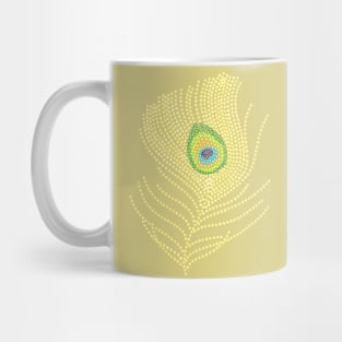 Dotted Peacock Feather Mug